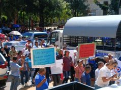 Contra abusos policiales protestan en Santiago Rodríguez
