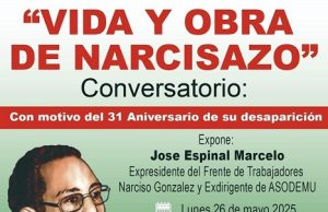 Harán Conversatorio sobre Narcisazo a 31 años de su desaparición