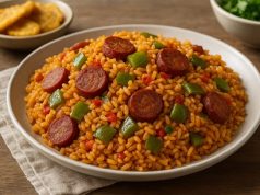 Locrio de salami: emergencia en la cocina… Mojiganguiando el sábado