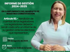 Diputada Llaniris Espinal rendirá cuentas este sábado