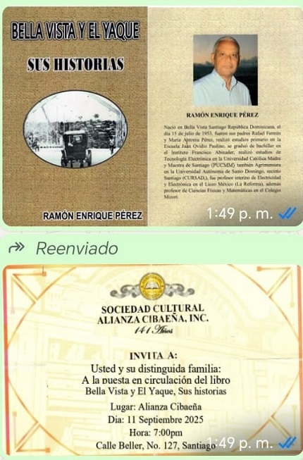 Anuncio puesta en circulación del libro.