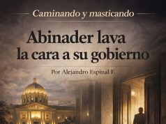 Abinader lava la cara a su gobierno… Caminando y masticando