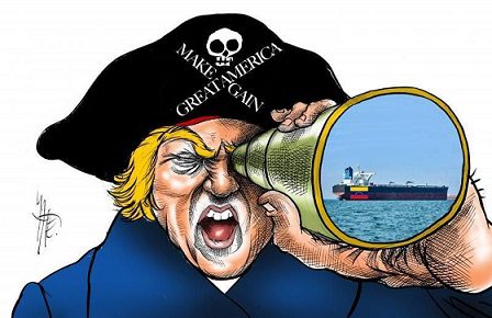 Trump el pirata del Caribe. Autor Glen Le Lievre