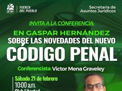 FP organizará conferencia acerca de las «Novedades del Nuevo Código Penal”.