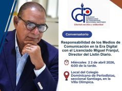 Miguel Franjul conversará en Santiago sobre responsabilidad de los medios en la era digital