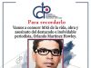 CDP reitera invitación presentación libro sobre Orlando Martínez