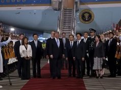 Trump llega a China para reunión con Xi Jinping